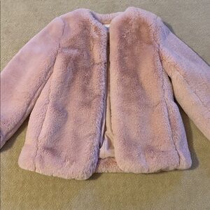 GAP Blush Faux Fur Jacket